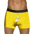 thumbnail image 1 of Aayomet Boxers pour Hommes Jour sous-Vêtements Imprimés Style Bulle Rouge Amour Spécial Shorts Taille Mi-Haute (Jaune, TG), 1 of 5