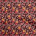 thumbnail image 1 of oneOone Viscose Chiffon Maroon Fabric Tropical Leaf Craft Projects Decor Fabric Printed By The Yard 42 Inch Wide, 1 of 5