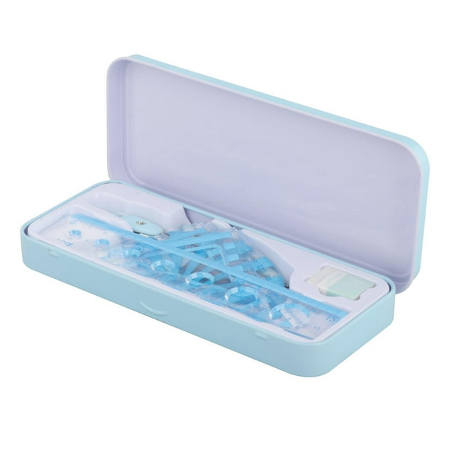 S SERENABLE Homyl 7x Mathematical Geometry Drawing Tool Student Stationery Rulers Gifts Blue