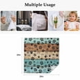 thumbnail image 5 of Cloth Napkins Set of 2 - 20x20 Inches, Aqua Brown Washable Reusable Table Napkins, Rustic Farmhouse Dog Paw Vintage Soft & Absortbent Dining Napkin for Party Wedding Hotel Restaurant, 5 of 8