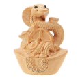 thumbnail image 1 of Chinese Snake Statue Hand Carved Wooden Feng Shui Decoration Statue, 1 of 5