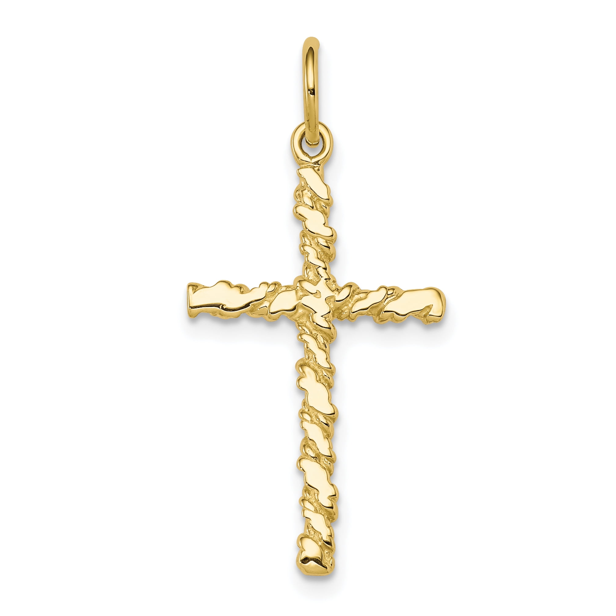 22mm*11mm Fancy 9ct Gold Ladies Cross Pendant with Cubic Zirconia/CZ 