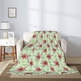 thumbnail image 2 of Gaeub Lilies Flowers Print Flannel Throw Blanket, Home Fleece Throw Blanket for Couch or Bed,Decorative Blankets,Lightweight Fuzzy Flannel Blanket-50"x40", 2 of 6