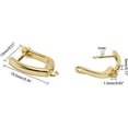 thumbnail image 2 of 10 Pairs/20Pcs Earring Hooks 18K Gold Plated Leverback Earring Hooks Brass Hoop Earring Findings with Open Loop Dangle Earrings Finding DIY, 2 of 6
