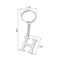 thumbnail image 2 of Uxcell Initial Letter Key Chain Letter H Key Chain Pendant Key Ring Bag Backpack Decor Silver, 2 of 3