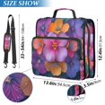 thumbnail image 2 of FORMRS Zipper Binder with Shoulder Strap 2-inch Ring 500 Sheet Capacity File Bag, Large Purple Flowers, 2 of 5