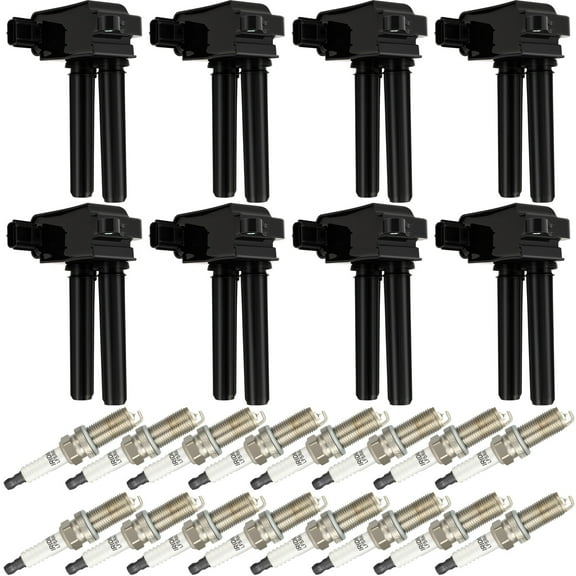 cciyu 8 ignition coils with 16 iridium Spark Plugs for Chrysler for Dodge for Ram for Jeep 300 Aspen Challenger Durango Magnum Charger Commander Grand Cherokee 2005-2019 5.7L 6.1L 6.4L UF504