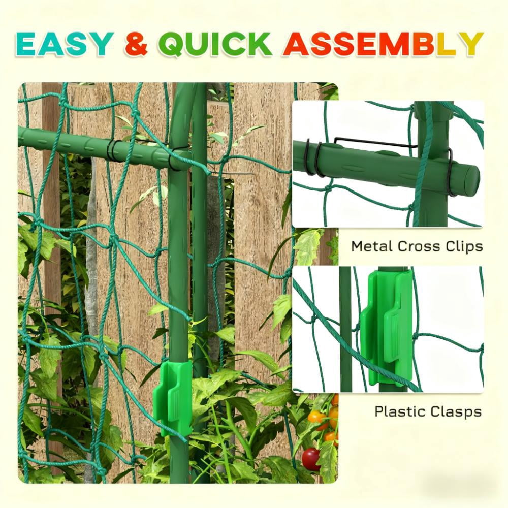 Arch Trellis, Garden Trellis for Climbing Plants Outdoor, with Climbing Net
