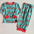 thumbnail image 1 of Conjuntos de pijamas de algodón para bebés y niños, ropa de dormir de Navidad, traje de pijama de manga larga, Tops y pantalones, 2 piezas, 1 of 4