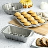 Tasty 3 Piece Carbon Steel Baking Set: 9"x5" Loaf Pan, 9" Fluted Cake Pan, and 12 Cup Muffin Pan