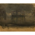thumbnail image 3 of Whistler, James McNeill 24x20 Black Modern Framed Museum Art Print Titled - Amsterdam Nocturne, 3 of 5