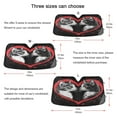 thumbnail image 5 of Qxltty Two Cats Looking at Each Other Car Windshield Sunshades Foldable UV Rays Sun Visor Protector Keep Your Vehicle Cool 55×27.6in, 5 of 8