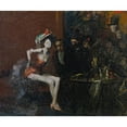 thumbnail image 2 of Jean-Louis Forain 17x15 Black Ornate Wood Framed Double Matted Museum Art Print Titled - At Cafe (circa 1920), 2 of 5
