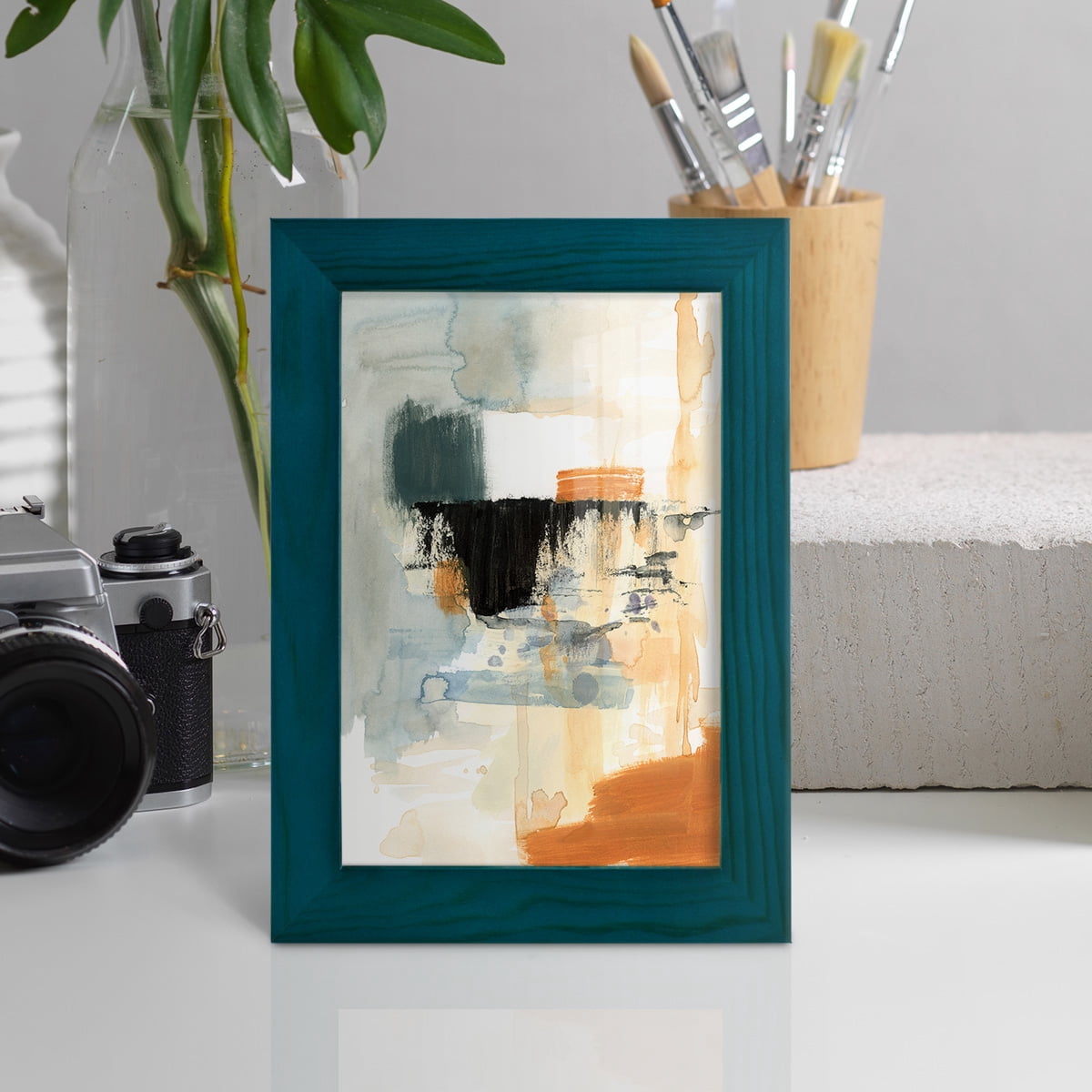 Seria IV - Framed Print w/glass - Ocean Blue