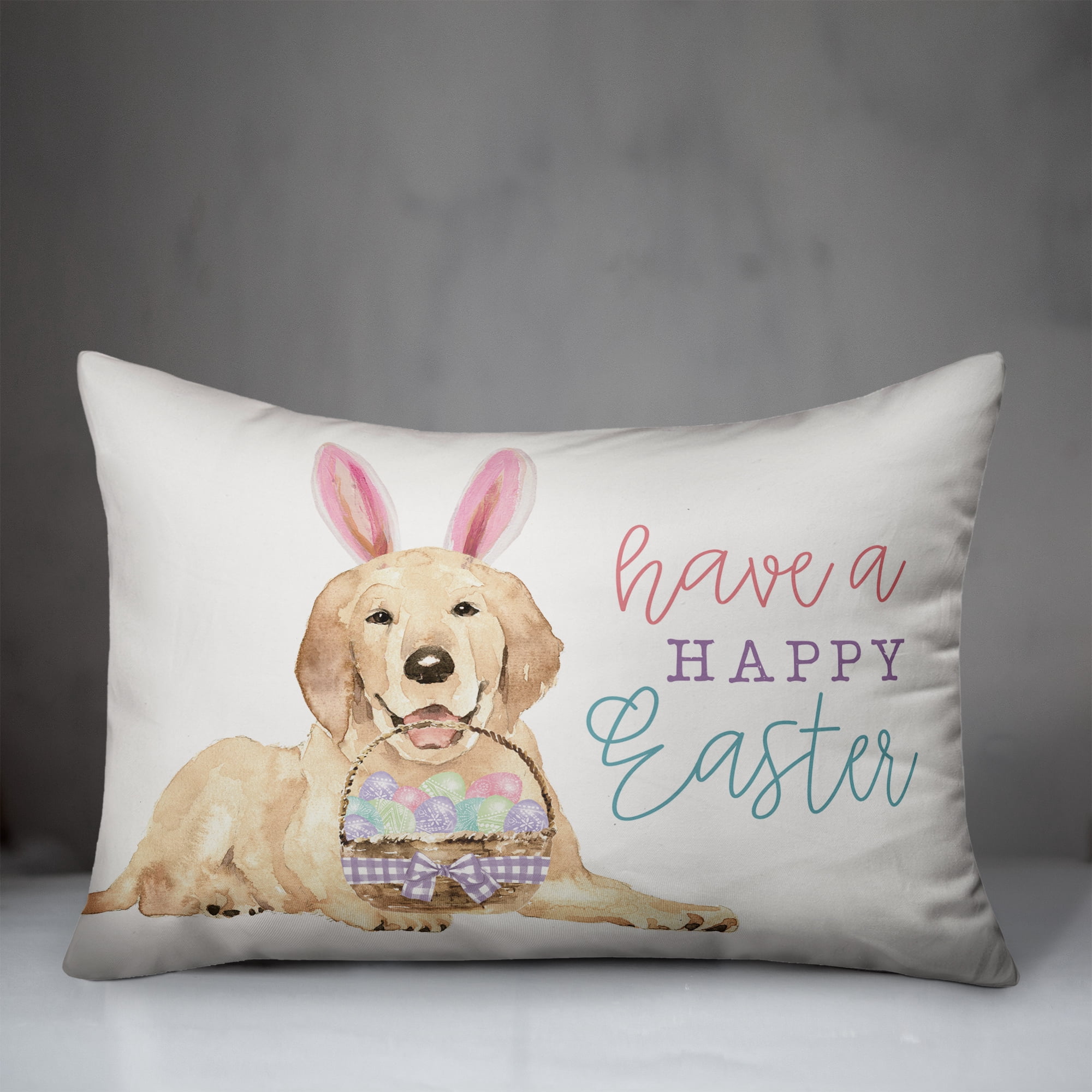 Creative Products Happy Easter Puppy 20 x 14 Indoor / Outdoor Pillow