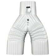 Basic Downspout Diverter for Rain Barrels (3X4, Low Gloss White)