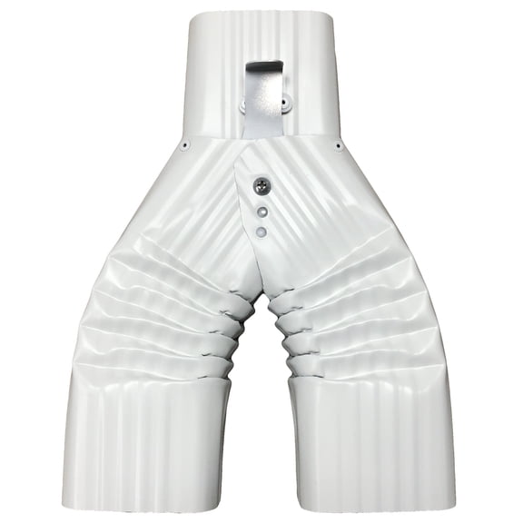 Gutterworks DW-2X3 Low Gloss White 2x3 Downspout Water Diverter