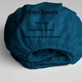 thumbnail image 6 of Lavish Touch Cotton TriBlend 1250 TC Fitted Sheet King - Teal, 6 of 7