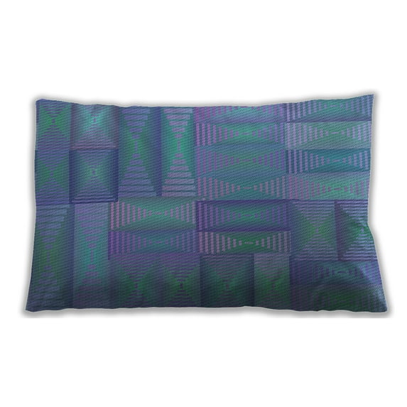 Ahgly Company Outdoor Rectangular Patterned Lumbar Throw Pillow, 13 inch by 19 inch