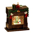 thumbnail image 3 of Bola de nieve navideña, caja musical navideña, decoración con purpurina en forma de remolino, linterna de agua musical para mesa de centro navideña Muñeco de nieve dorado, 3 of 8
