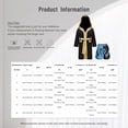 thumbnail image 7 of iiniim Kids Boys Boxing Metallic Satin Robe Open Front Hooded Grown Cloak with Belt and Boxer Shorts B1 8, 7 of 7