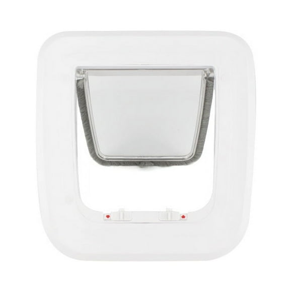 Déflecteur pour chat, accès sélectif pour votre chat afin d'empêcher les étrangers d'entrer, facile à installer, chat pesant jusqu'à 7kg, blanc