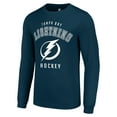 thumbnail image 2 of Men's Starter Navy Tampa Bay Lightning Logo Long Sleeve T-Shirt, 2 of 3