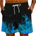 thumbnail image 6 of Mens Beach Shorts Casual,Men's Swim Trunks Quick Dry 3D Flame Printed Beach Board Shorts with Pockets Cool Mesh Lining Bathing Suits, 6 of 9