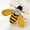 Yellow, variant on Very Realistic Bumble Bee Brooch Delicate Jewelry Insect Black Gold lapel Pin Broach= WY4-White