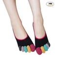 thumbnail image 4 of IDEANATEGRATE 1Par Calcetines Antideslizantes De Negro Para Mujer Con Suela De Silicona, 4 of 7