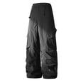 thumbnail image 2 of OSOLU Solid Color Summer Men's Loose Thin Paratrooper Pants Youth Pleated Cool Casual Straight Leg Pants Trousers Fashionable Classic Leisure Bottoms, 2 of 8