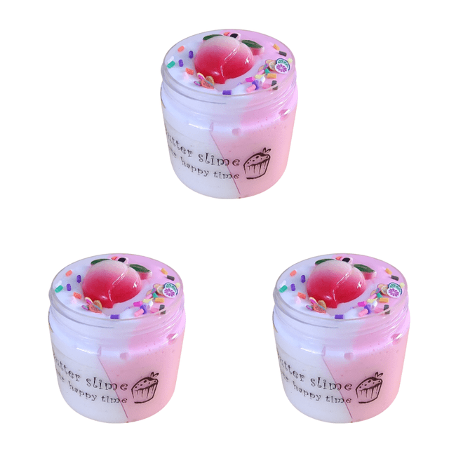 Slime 2 colores DIY mantequilla regalos taza juguete para niños niñas () rosa blanco