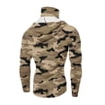 thumbnail image 4 of Men's UPF 50+ Sun Protection Hooded Shirt with Integrated Face Cover Long Sleeve Lightweight Rash Guard Shirts S Complexion, 4 of 4
