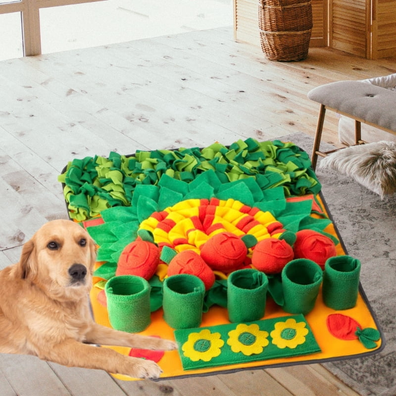 Engaging Foraging Mat Treats Feeder Snuffle Mat For Dog Promotes Cognitive Development Interaction Enrichment Puzzle Mat