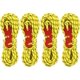thumbnail image 1 of Paquete de 4 cuerdas de sujeción reflectantes para acampar con tensor de cable de aluminio de 3 mm, color amarillo, para tiendas de campaña, senderismo, vela de sombra, 1 of 5