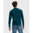 thumbnail image 4 of Hanes Beefy-T Men's Long Sleeve Henley Petro Teal 3XL, 4 of 4