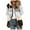 Brown, variant on Aoujea Winter Long Coats for Women Plus Size Winter Warm Loose Plush Zip Hooded Colorblock Jacket Coat with Pockets S-5XL