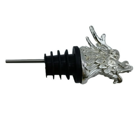 

Animals Head Wine Pourer Wine Stoppers Wine Aerators Gift Home Wine Stopper Silver