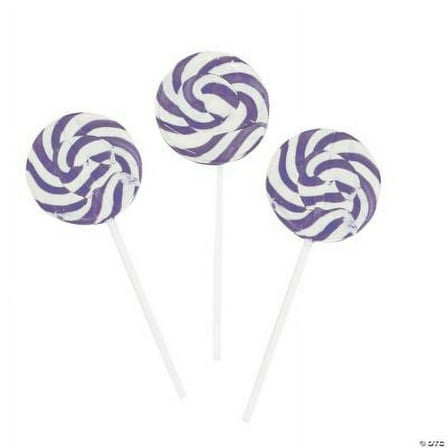 Bright Purple Swirl Lollipops, 24 Pieces, Bulk set of 24 Individually Wrapped Lollipops, Great for Wedding, Birthday, Events and Christmas