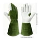thumbnail image 3 of Guantes de jardinería de piel de vaca, resistentes a pinchazos, con protección para el antebrazo y agarre texturizado (paquete de 2) | Guantes de trabajo para soldadura, paisajismo y mantenimiento, 3 of 9