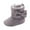 Gray, variant on AnuirheiH Winter Toddler Baby Boys Girls Bow Thicken Velvet Snow Boots