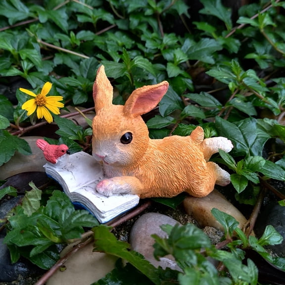 Bunny Model Desktop Ornaments Desktop Gifts Resin Lovely Statue Decoration for