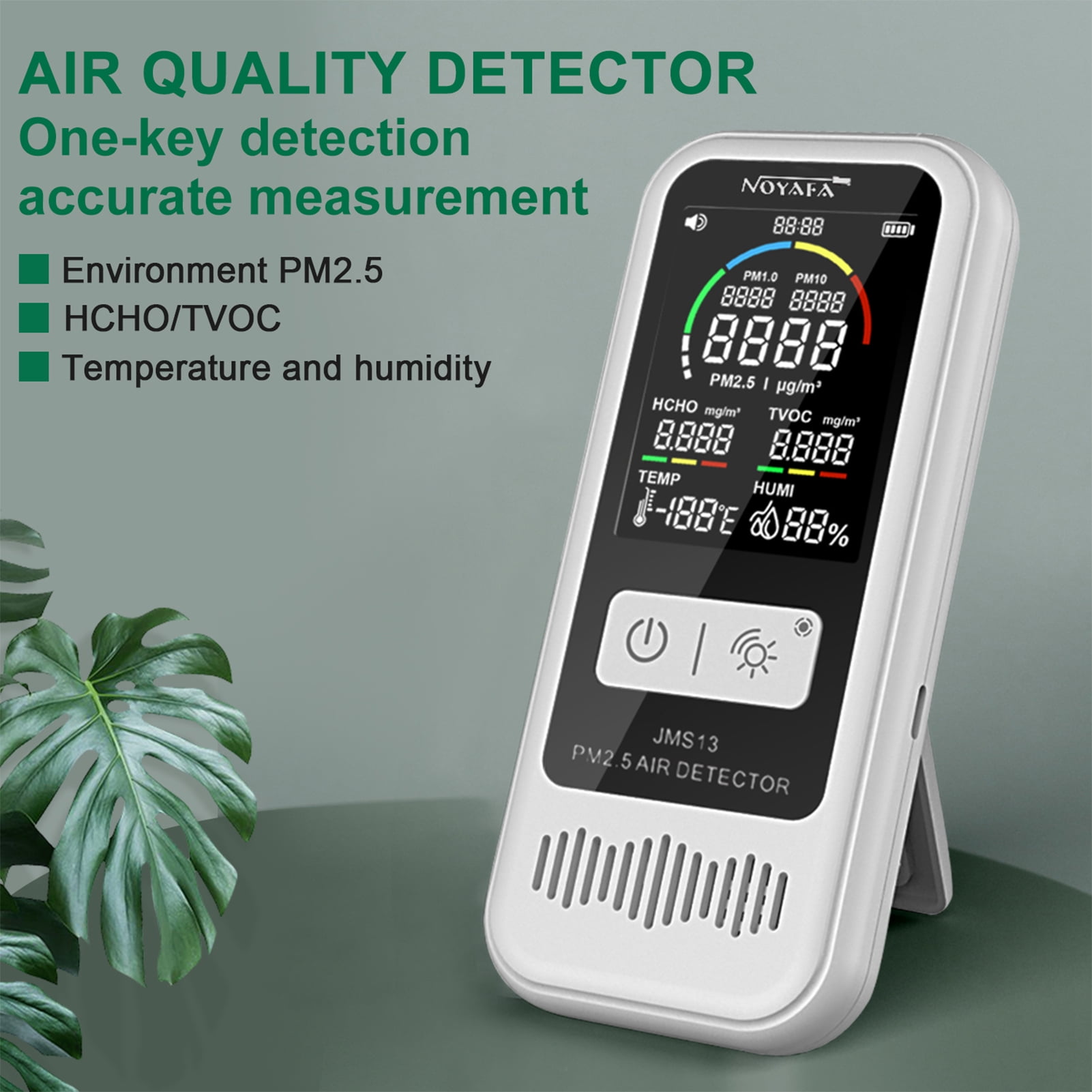Air quality tester,Quality Tester Pm2.5 Thermometer Pm2.5 Temperature Tester Pm2.5 Air Quality Reable Lcd Adben Qisuo