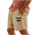 thumbnail image 1 of Pantalones Cortos para Hombre de Cintura Elástica con Bolsillos Impresos Pantalones Cortos Rectos, Pantalones Deportivos Casuales con Cintura Elástica, 1 of 7