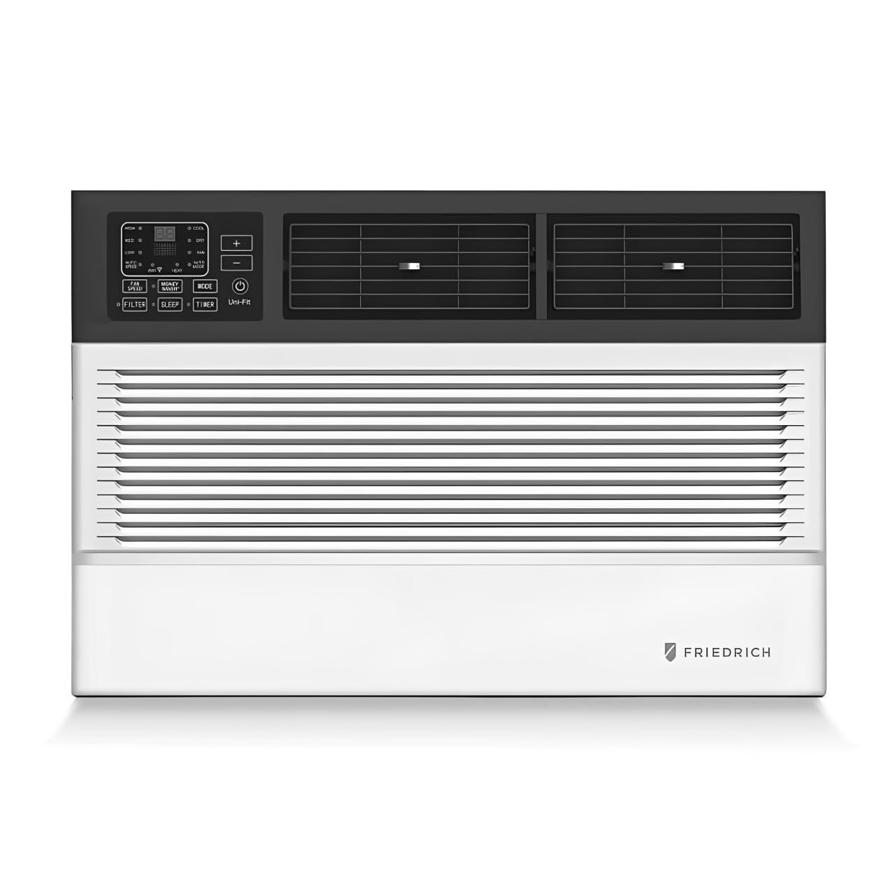 Friedrich Uni-Fit 8000 BTU Mini PTAC with Electric Heater 1.2kW - R32 115V | Heating & Cooling Hotel-Style Room AC, Through-the-Wall Air Conditioner, Washable Filters, Power Cord