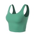 thumbnail image 2 of A2Y Women's Fitted Cotton Scoop Neck Sleeveless Crop Tank Top Spearmint M, 2 of 3