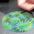 thumbnail image 4 of Hawaiian Flowers And Leaves for Background Round Carpet Circle Rug Outdoor Patio Area Rug Washable Large Area Rugs Hallway Room Decor Fitness Mats, 4 of 8