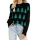 thumbnail image 1 of Suéter navideño de jacquard con diseño de árbol de Navidad europeo y americano, suéter informal para mujer, 1 of 6