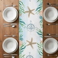 thumbnail image 6 of Whale Coastal Table Runner - 70 Inch Long, Kitchen Dining Table Runner Dresser Scarves, Summer Beach Nautical Starfish Compass Farmhouse Decor for Coffee Tables Wedding Party Banquet, 6 of 8