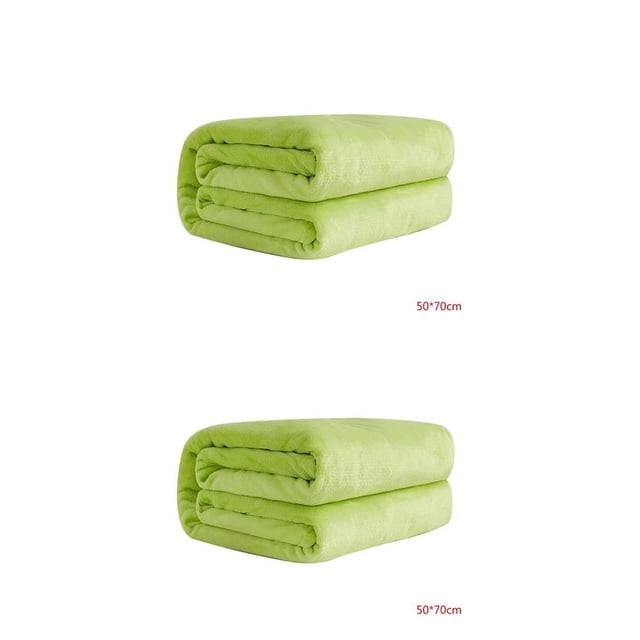 Manta de franela Cateissary lavables Sofá para interiores y exteriores Viajar Ver películas Mantener El calor Suministros Verde 50x70cm 2Conjunto